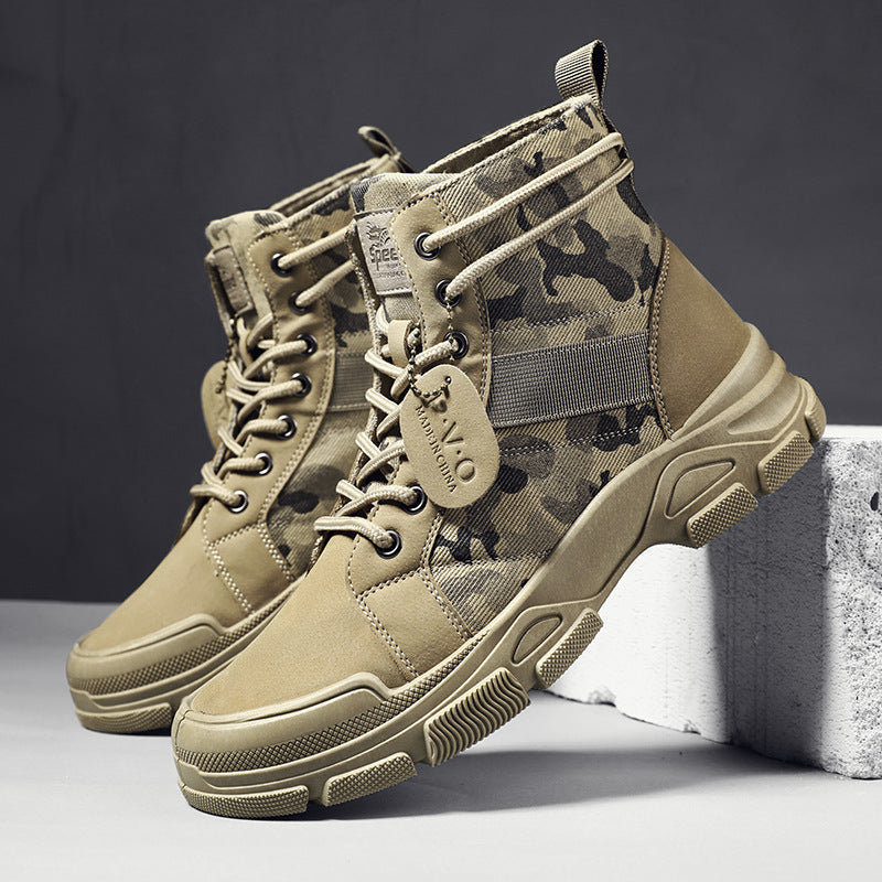 Step Up Your Style with Camouflage Tooling Men Boots